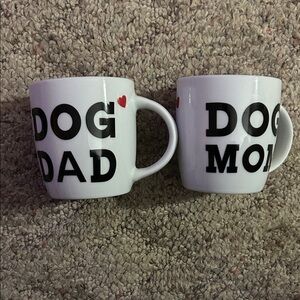 Dog Mom and Dad White Mugs